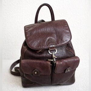 Carriage House Brown Leather Backpack Vintage